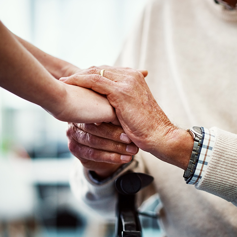 Older Hands Holding Younger Hands