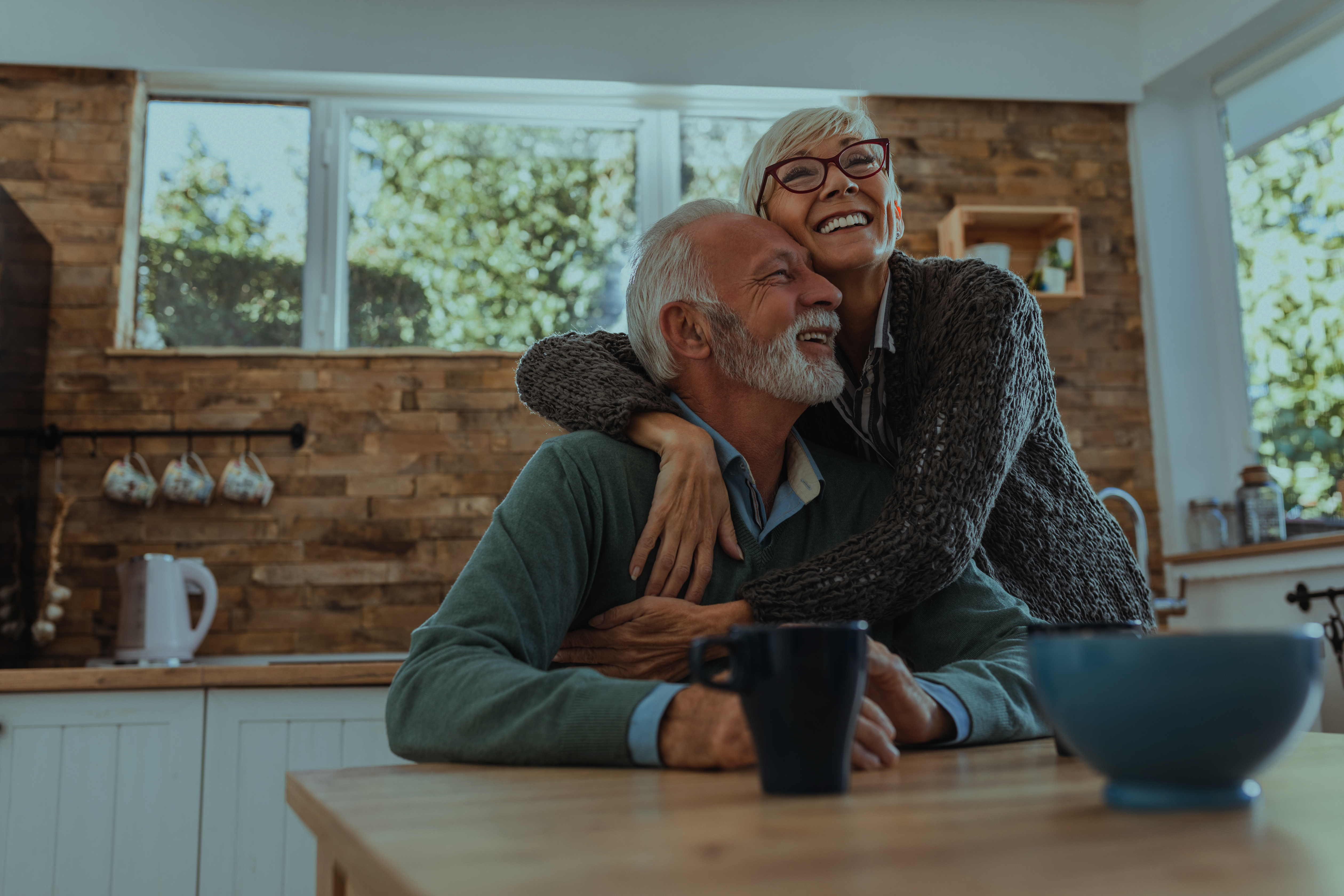 Couple laughing