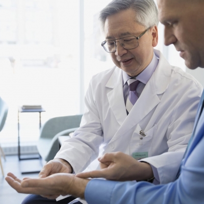 A cancer patient receives a second opinion from one of Florida Hospital Cancer Institute's cancer care doctors